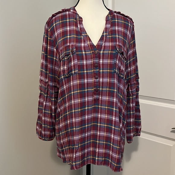 Matilda Jane Tops - Matilda Jane Purple Plaid Flannel